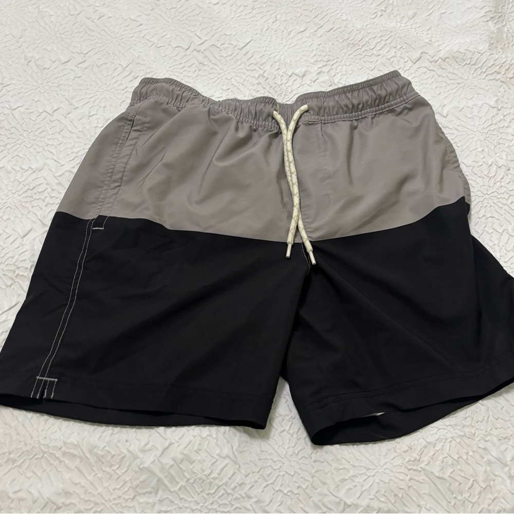 Trinity Gray and Black Swim Trunks